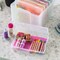 IRIS USA 5" x 7" Photo Storage and Embellishment Craft Keeper with 6 Cases, Clear